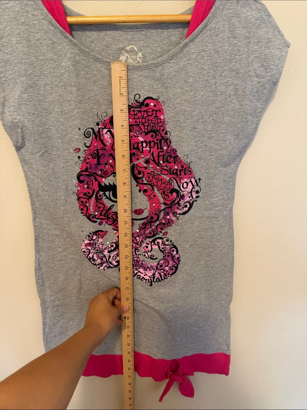 Justice Grey Tank Top with Hot Pink Graphic and Trim